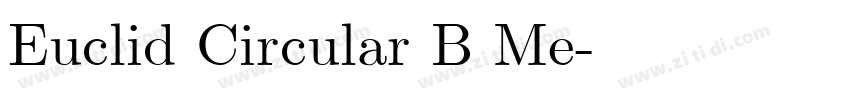 Euclid Circular B Me字体转换 Euclid Circular B Me字体转换